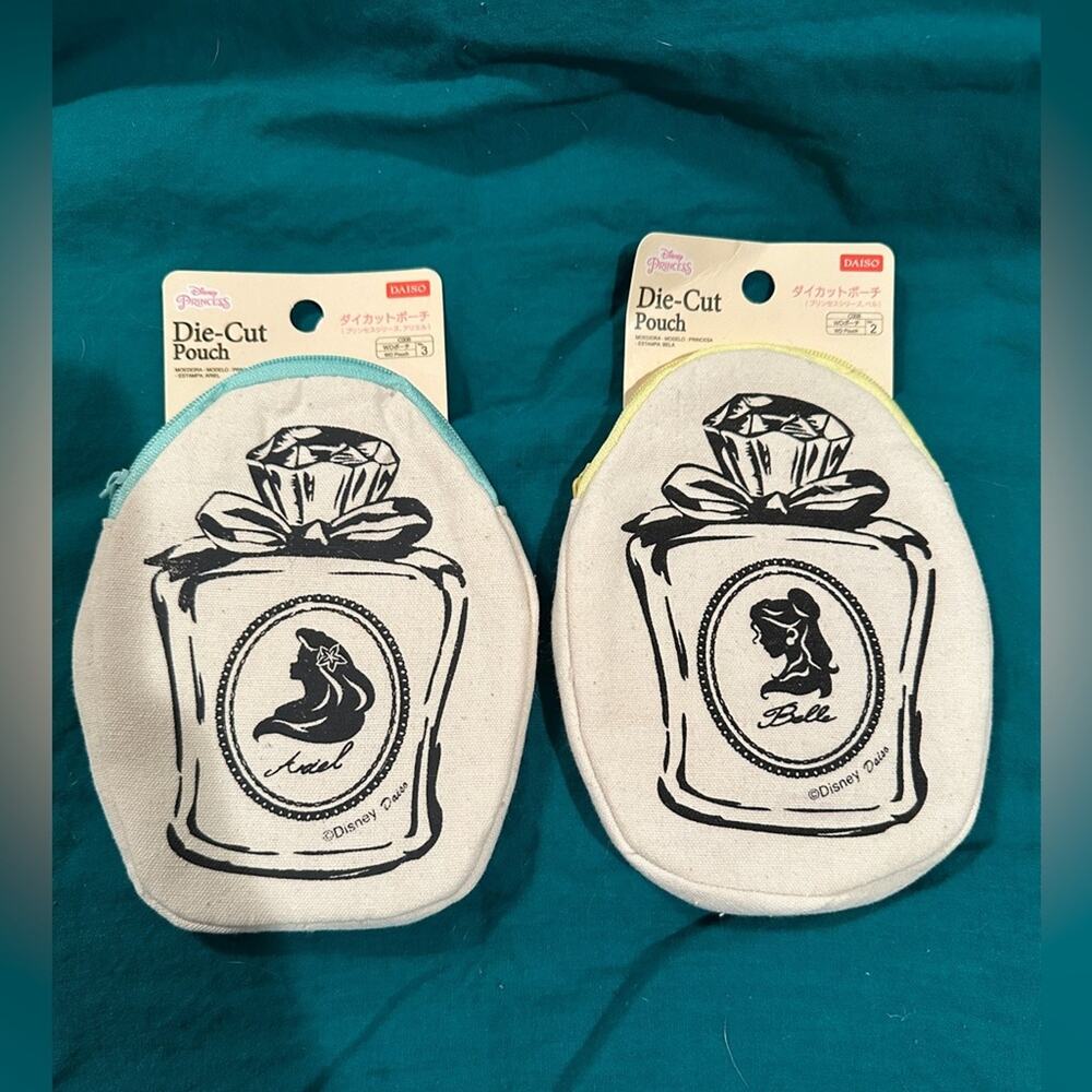 NWT BUNDLE Disney Princess Belle & Ariel Travel coin Pouch